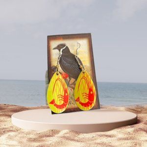 Artisian Up cycled  Fishing earrings